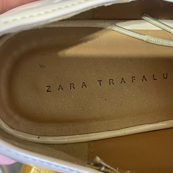 Zara Trafaluc Pale Pink Platform Lace Up Oxfords/Loafers - Picture 11 of 13